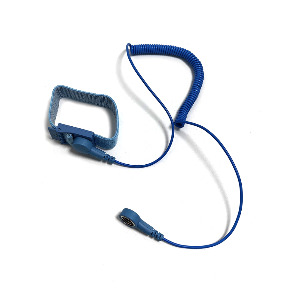 1.8M ESD Antistatic PVC Double Headed Buckle Wrist Strap for Antistatic Area Workshop Use