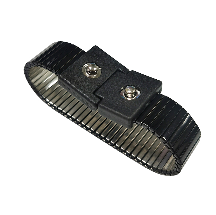 2.4m High Quality PU Anti Static Metal Wristband Customized Corded Black ESD Wrist Straps ESD Wrist Strap